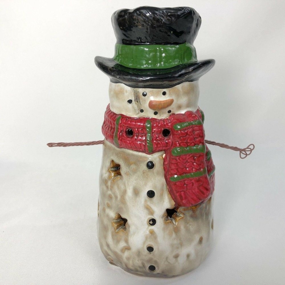 Yankee Candle Snowman Tealight Holder Top Hat 6 IN